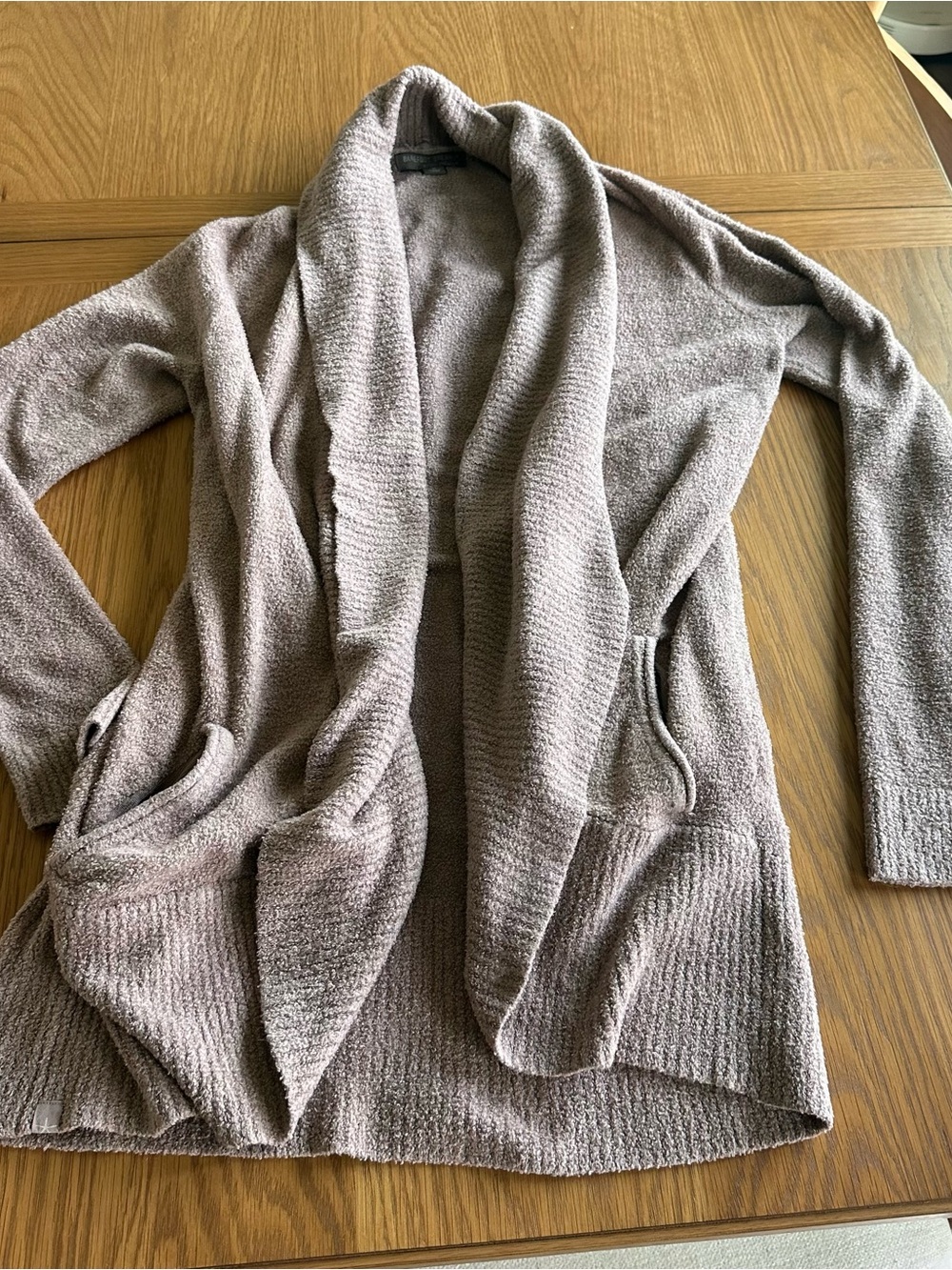 Barefoot Dreams CozyChic Lite Taupe Cardigan
